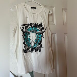 Women’s western print tank